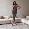 Sommer 2025 Damen Sexy Neckholder Strickkleid - Europäischer & Amerikanischer Stil
