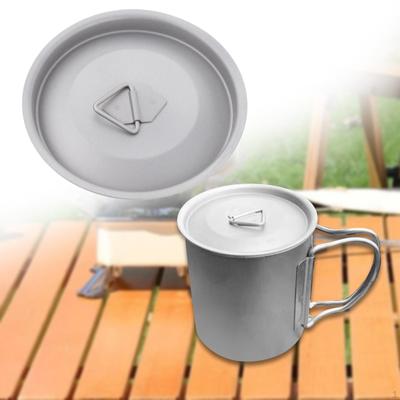Tapa de titanio para taza de agua, para té y café, olla ligera para acampar de 300 ml