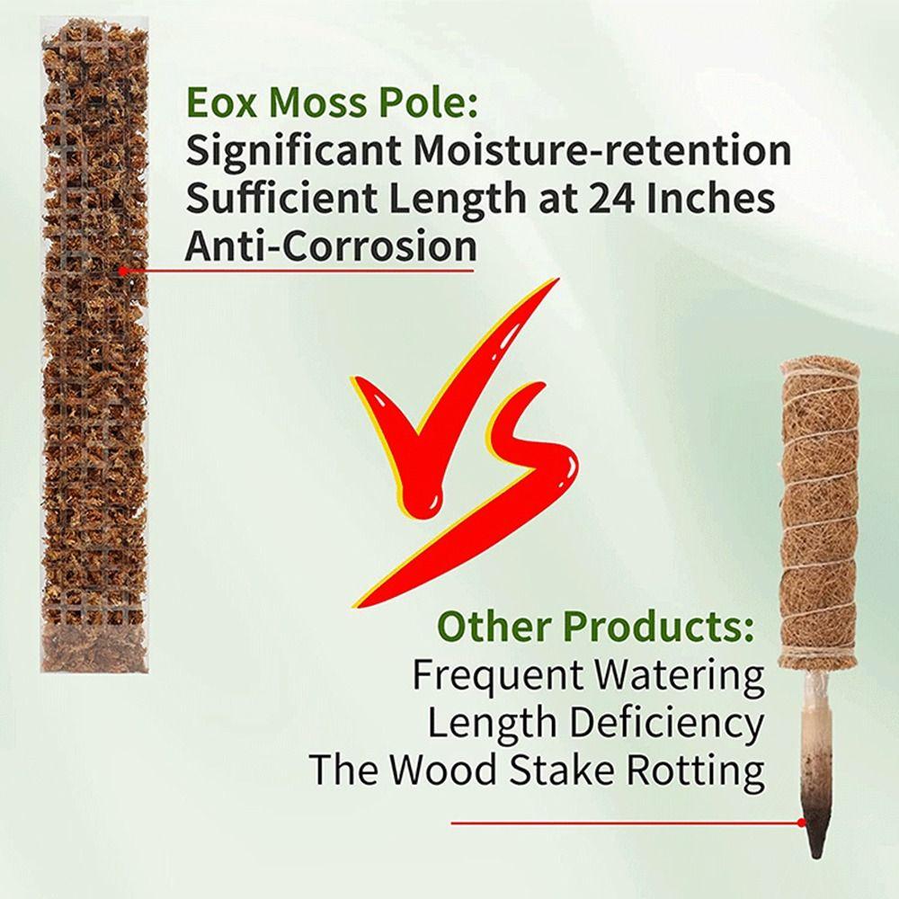 Weather Resistant Moss Pole Transparent Plant Support Plant Pole Stick Water Moss Column  Garden
