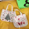 Large Capacity Christmas Canvas Gift Bag Cartoon Merry Christmas Decor  Home New Year Decor