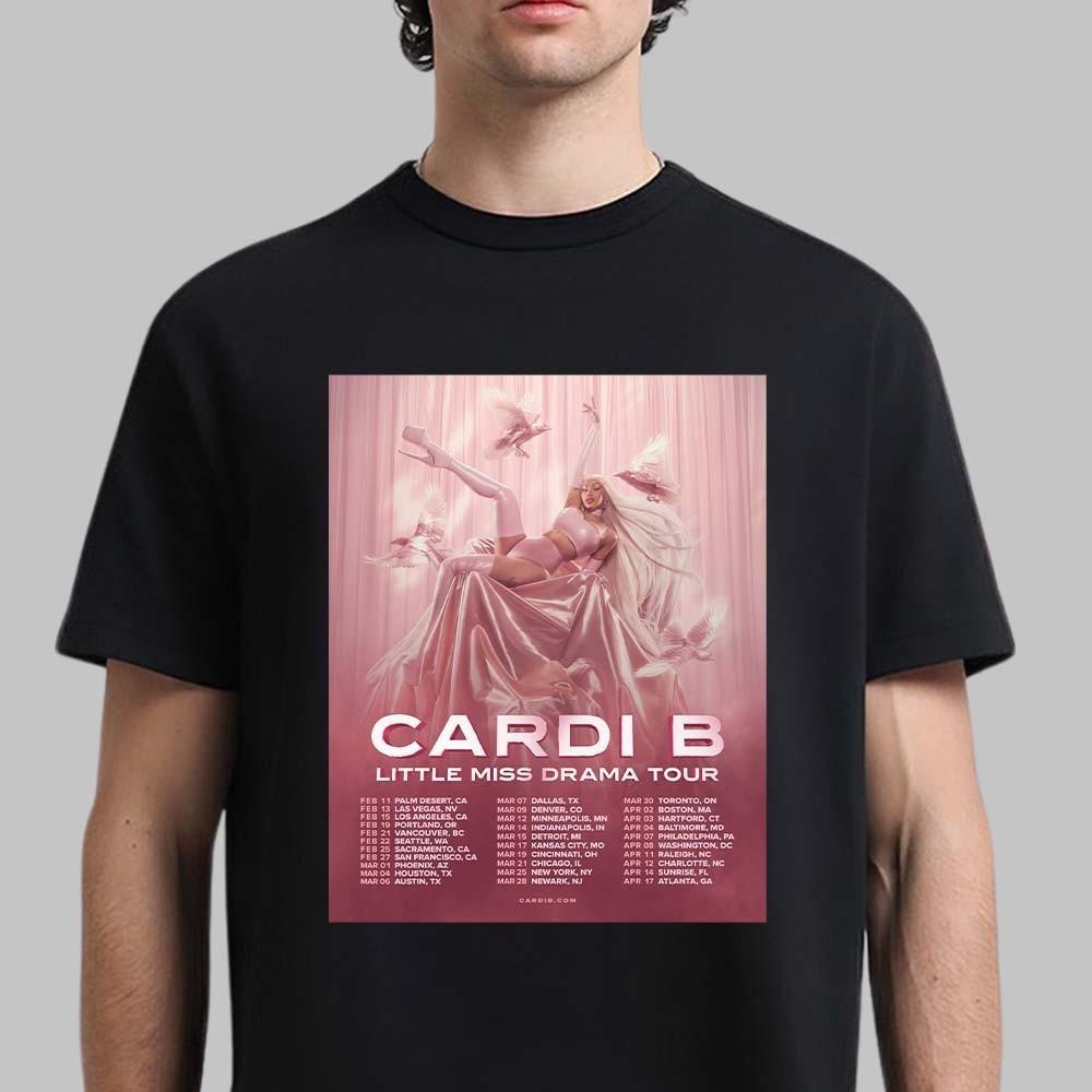Cardi B Little Miss Drama Tour 2026 North America Schedule Dates Unisex T-Shirt M