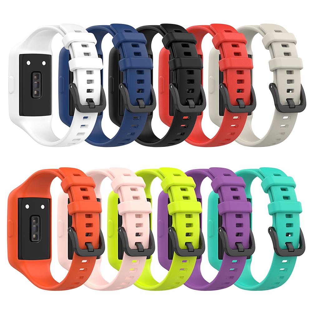 Bracelet en silicone pour Huawei Band 7/6, bracelet intégré pour Huawei Honor Band 6 + étui