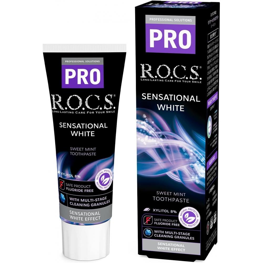 

R.o.c.s. Rocks Pro Sensational White [soft Granules] Enzyme Whitening Toothpaste 94g