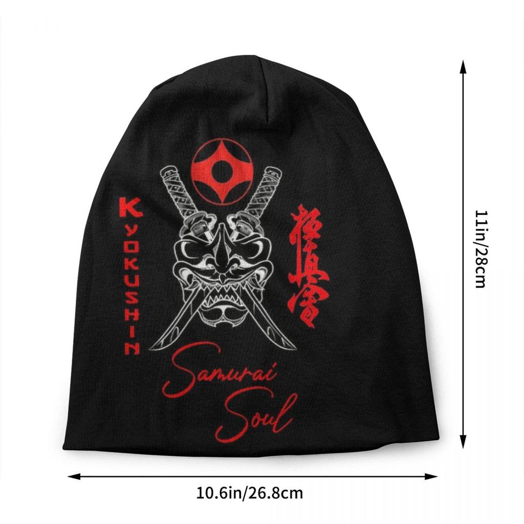 Custom Kyokushin Karate Samurai Soul Beanie Cap Unisex Bonnet Homme Knit Hats Outdoor Ski Martial Arts Skullies Beanies Hats