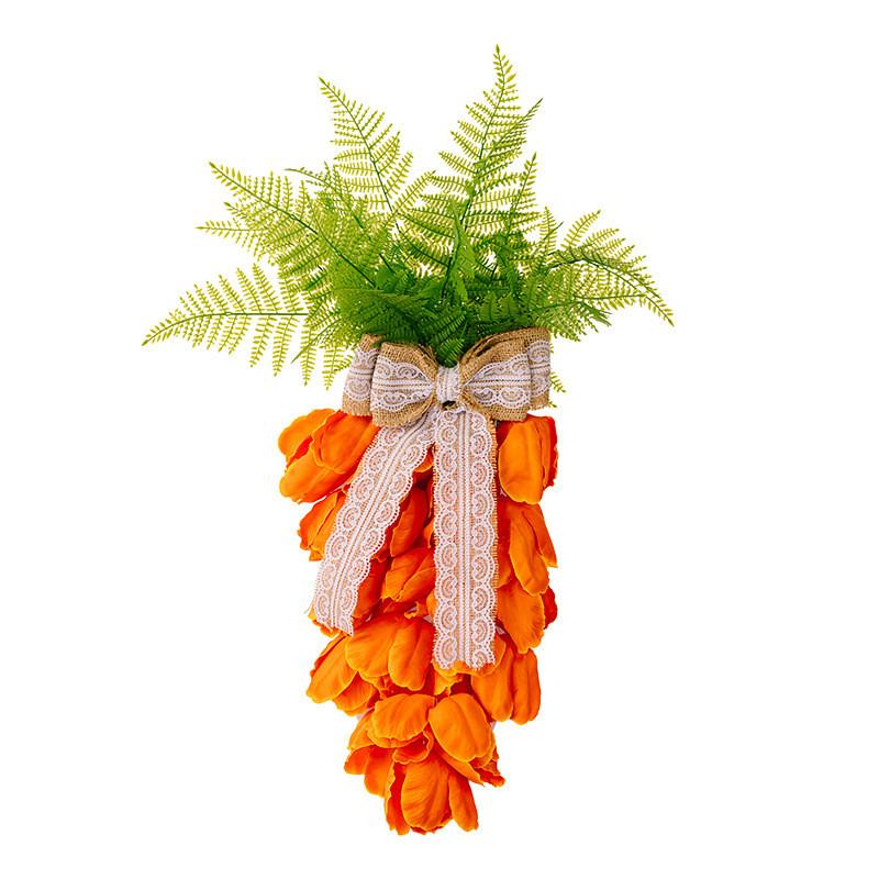 

Lighted Plastic Charming Carrot And Tulip Hanging Decoration For Bright Decor Holiday