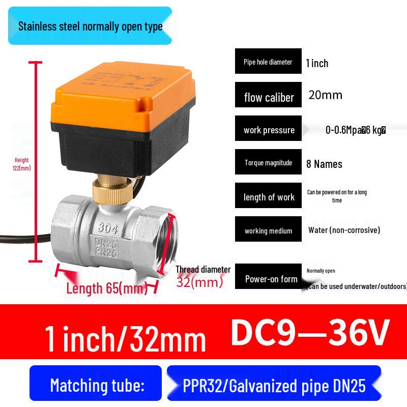 Mini Electric Ball Valve: Two-Way Threaded, Underwater & Waterproof, 220V/24V/12V