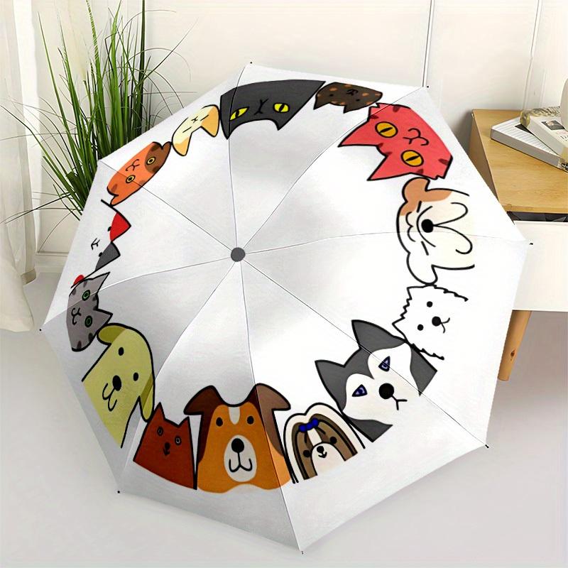 1pc Pet Circle Automatic Open/Close Umbrella, Portable Folding Umbrella for Everyday Use Yy250826003
