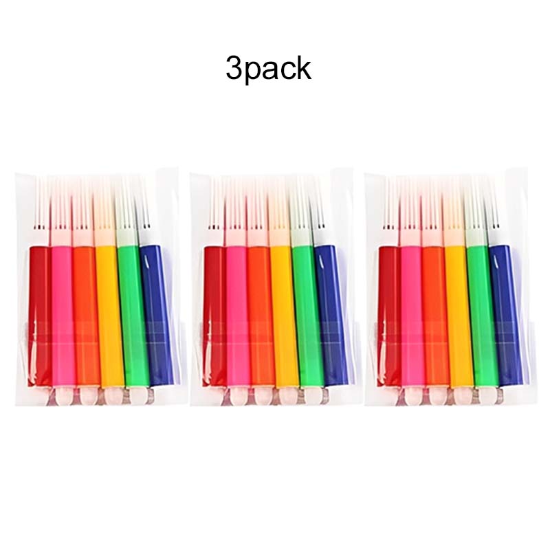 1~5pack Mini Watercolor Pens 6-Color Drawing Marker Suitable for Non-woven Graffiti Bag Painting Art Stationery Accessories TMZ