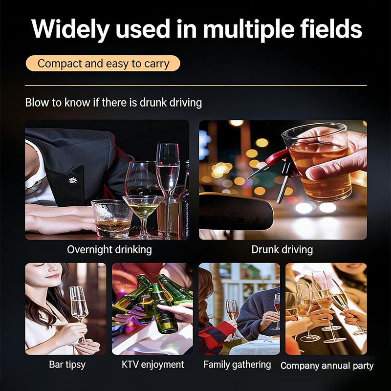 Portable Breathalyzer Professional Breath Alcohol Tester Lcd Display Detector For Drunk Driving Car Electronics Alcohol Test