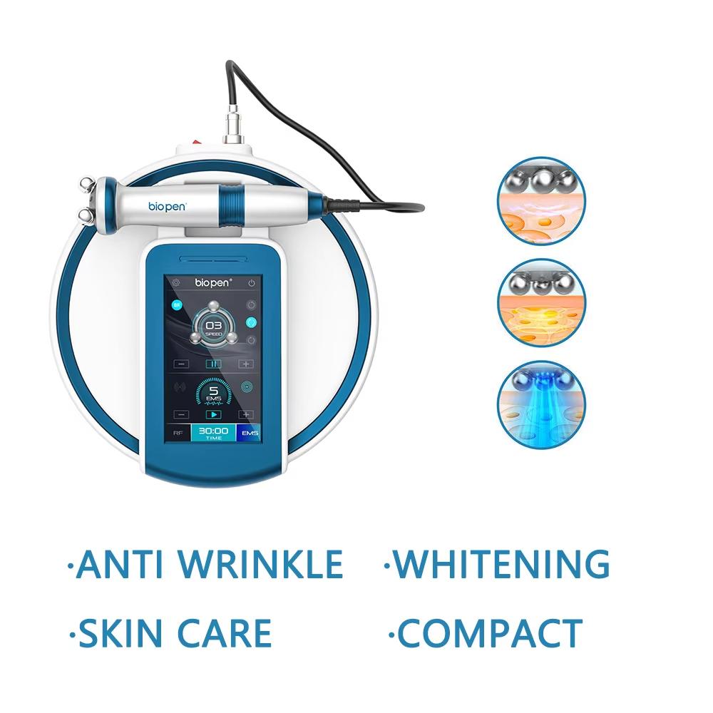 Factory T6 BIO Pen Multifunctional Beauty Machine Face Slimming Beauty Skin Care Device Blue LED EMS 360 Degree Massage RF Lift