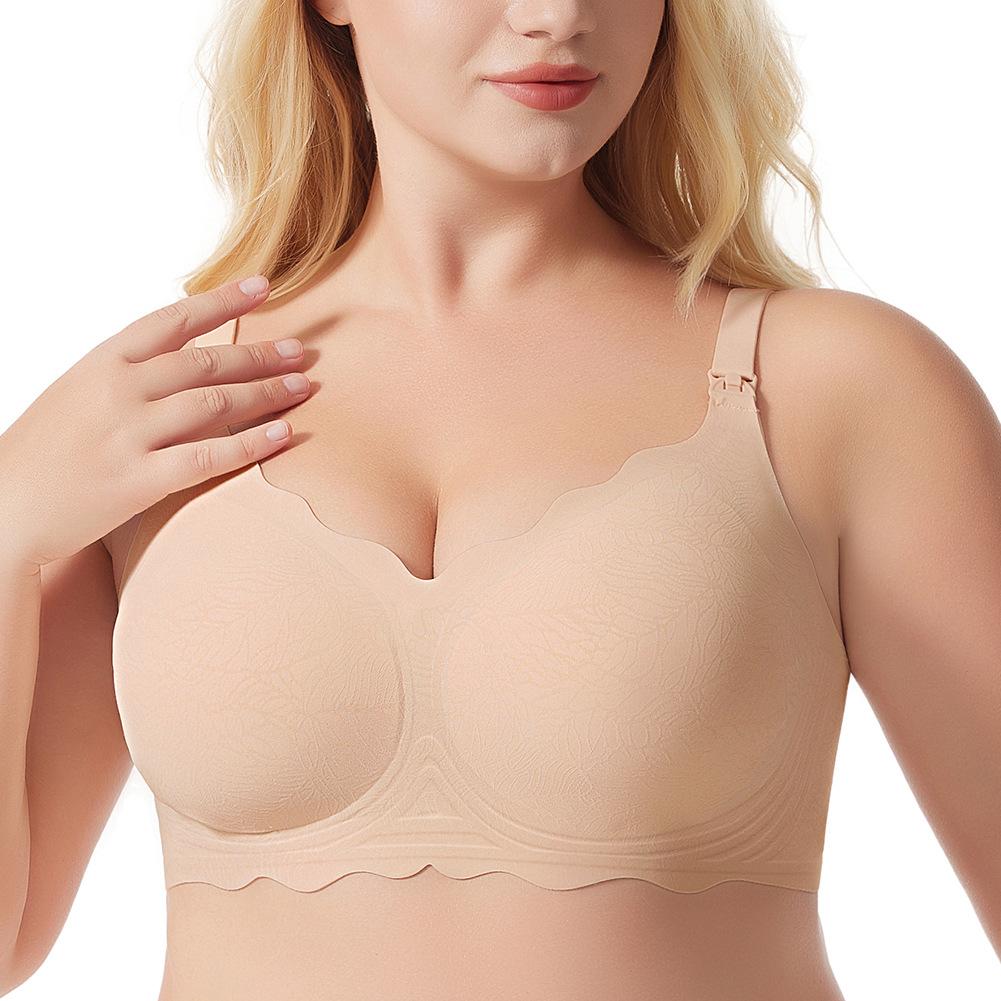 

Бесшовный бюстгальтер для беременных, бюстгальтер для кормления, нижнее белье с защитой от провисания, без косточек, дышащий, собирающий, большого размера, дышащий комфорт S