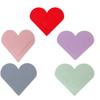 Heart-Shaped Faux Leather Bookmarks, Set of 5 - Assorted Colors (Red, Purple, Gray, Light Green) for Book Lovers