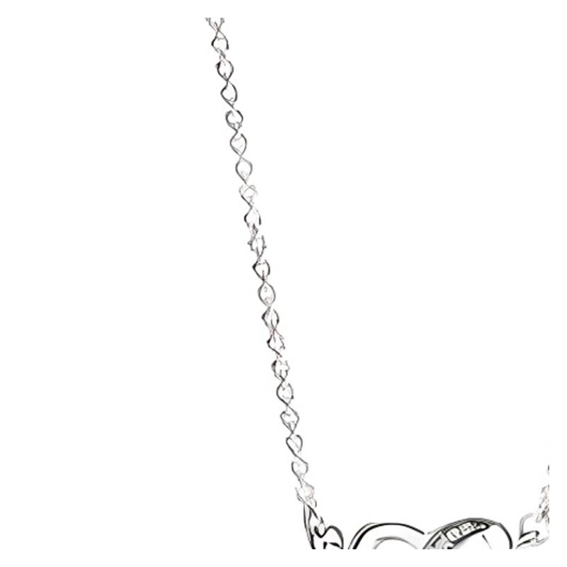 Pandora Heart edge design necklace women's silver 590535CZ