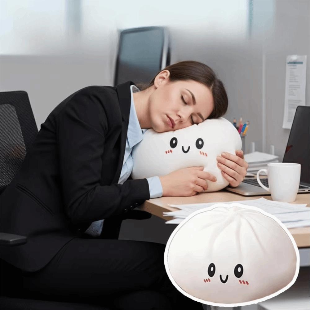 Fleece-Oberfläche Große Brötchen Kissen Cartoon Brötchen Plüschtiere Gedämpfte Brötchen Dekokissen Auto