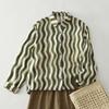DIMANAF 2026 New Summer Plus Size Women Shirts Tees Casual Loose Blouse Print Floral Long Sleeve Button Lady Tops