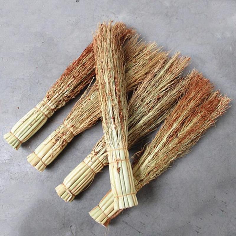 Natural Sorghum Woven Kitchen Broom and Pot Scrubber