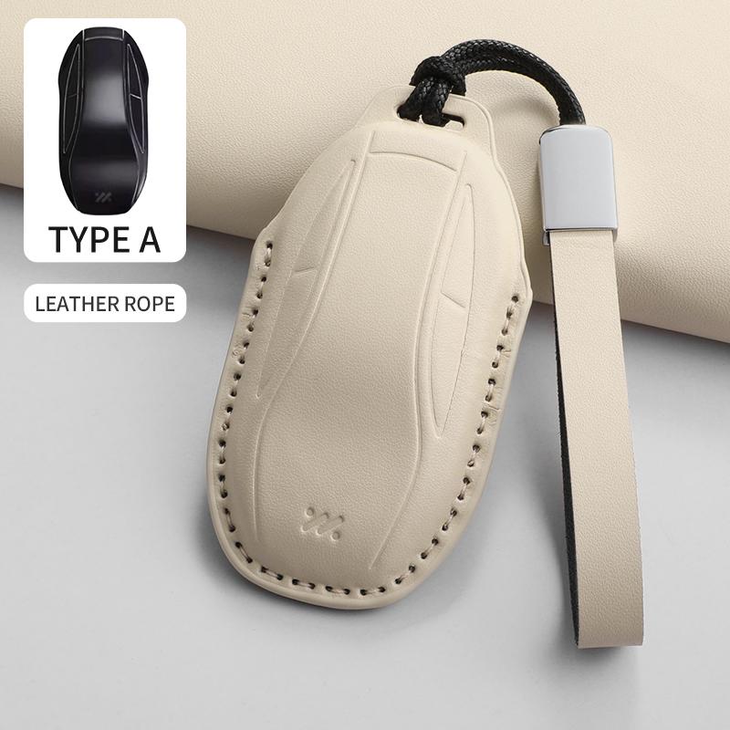 Car Smart Key Case Cover for LM Zhiji L7 Ls7 L6 Ls6 Pu Car Key Cover Protector Keychain