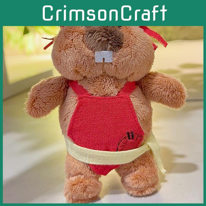 Ural Groundhog Plush Keychain With Clothing And Scarf Design For Backpack And Bag Decor