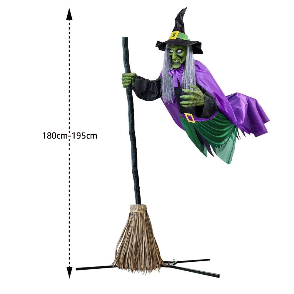 Berührungsaktivierung Halloween Hexen Requisite 6FT Höhe Halloween Hängende Hexe Halloween Dekorationen