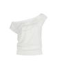 Aejeuyua Kitsch Dolman Off-Shoulder Tee White