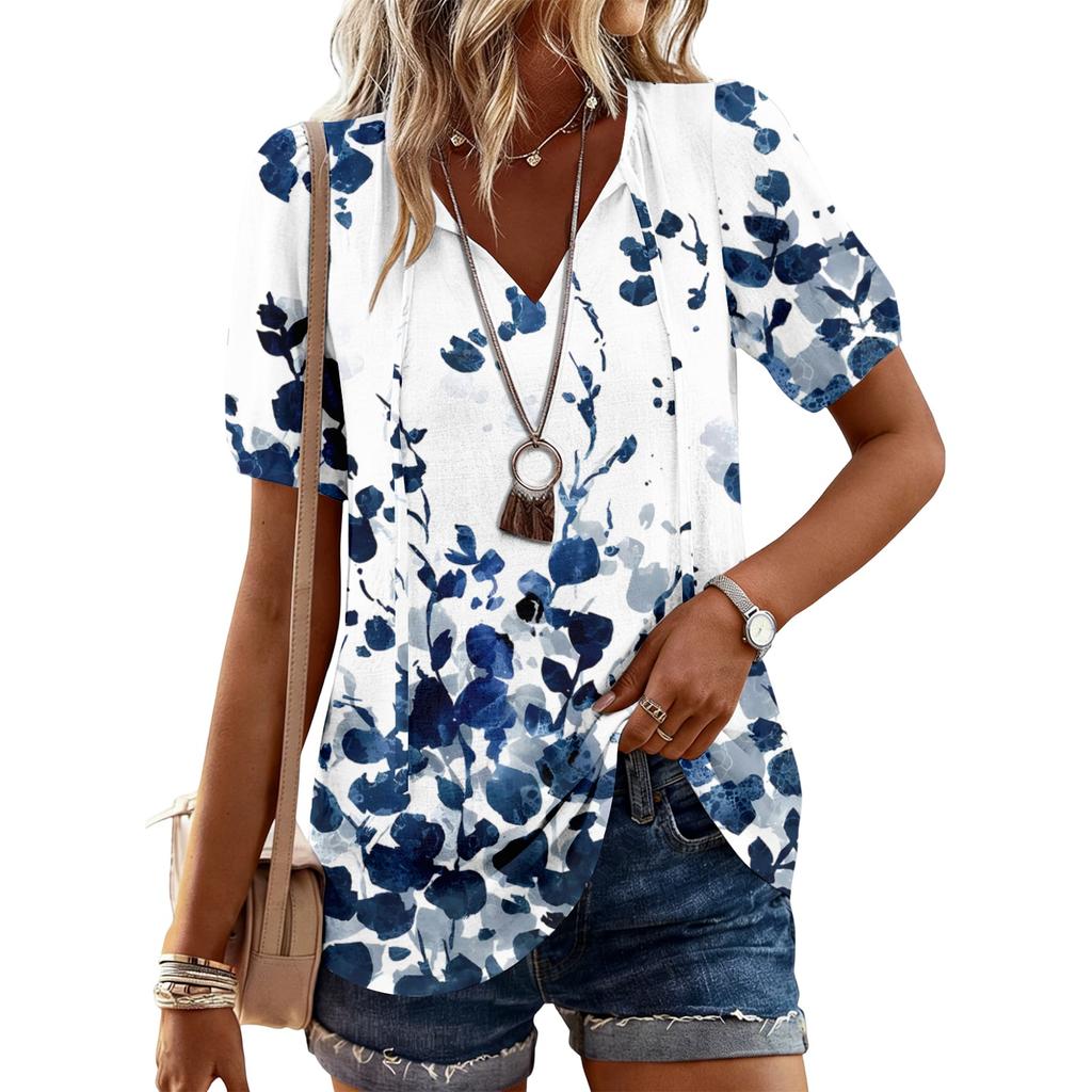 Women's Fashionable Casual Vintage Printed Top