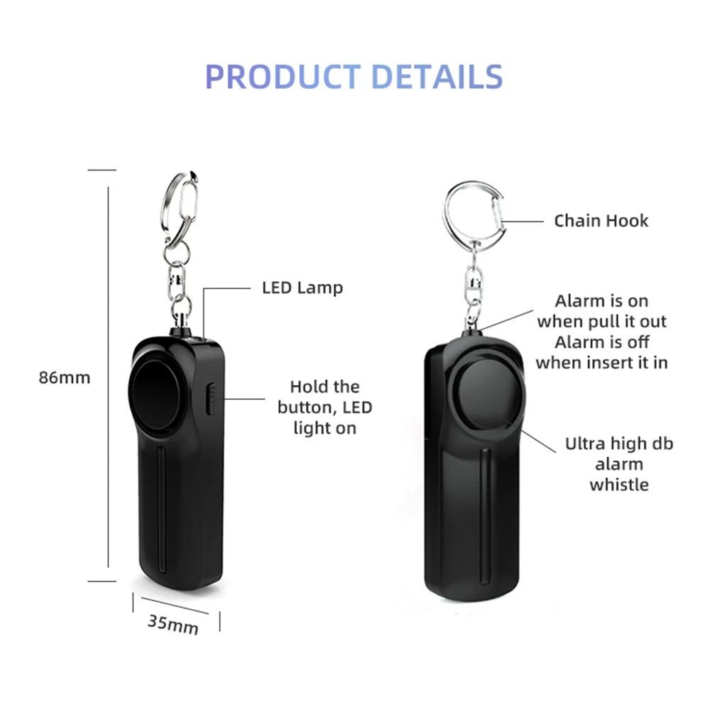 Self Defense Alarm 130dB Ultra Loud Alarm for Children Women Elderly Personal Safety Emergency Alarm Keychain Self Defense