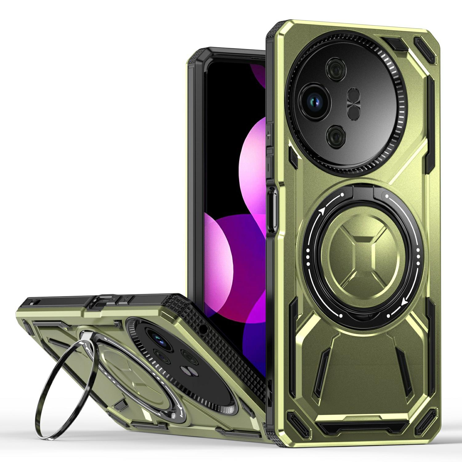 

For TCL 50 XL 5G Kickstand Case Compatible with MagSafe TPU+PC Phone Cover Army Green