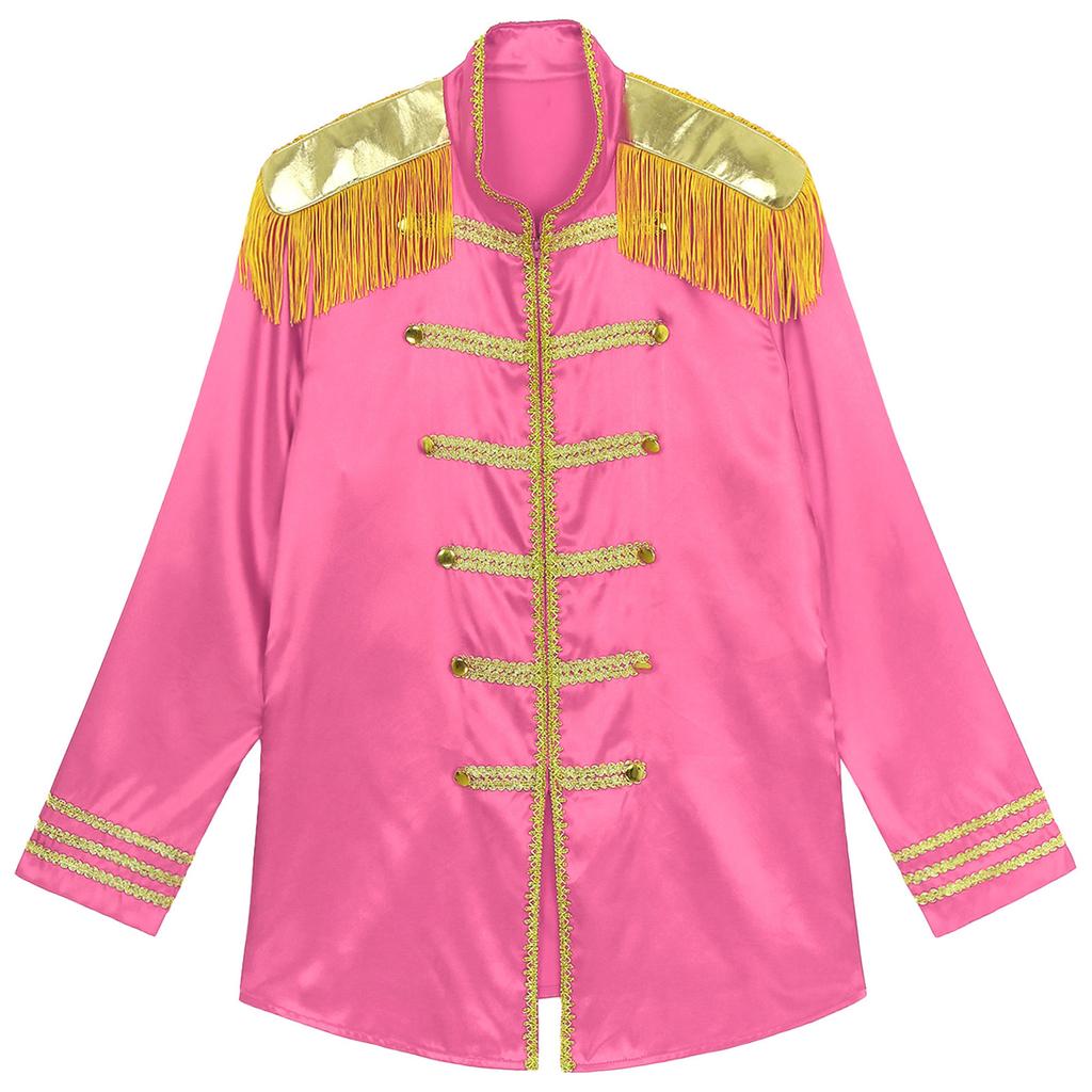 Damen Halloween Mittelalterstil Oberbekleidung Quaste Schulterpolster Goldbesatz Reißverschluss vorne Satinjacke