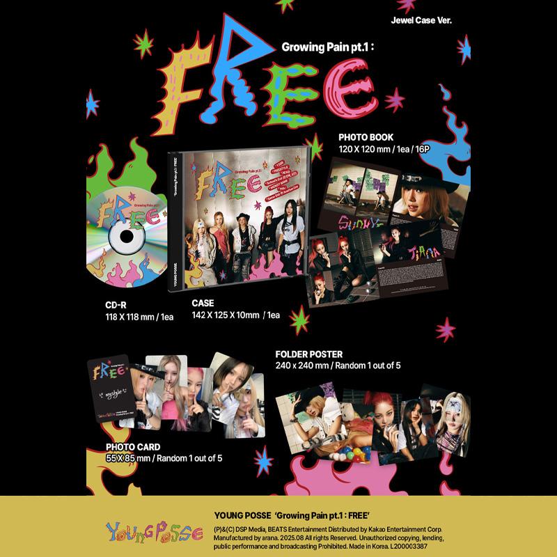 YOUNG POSSE EP Growing Pain Pt.1 : FREE (Jewel Case Ver.)