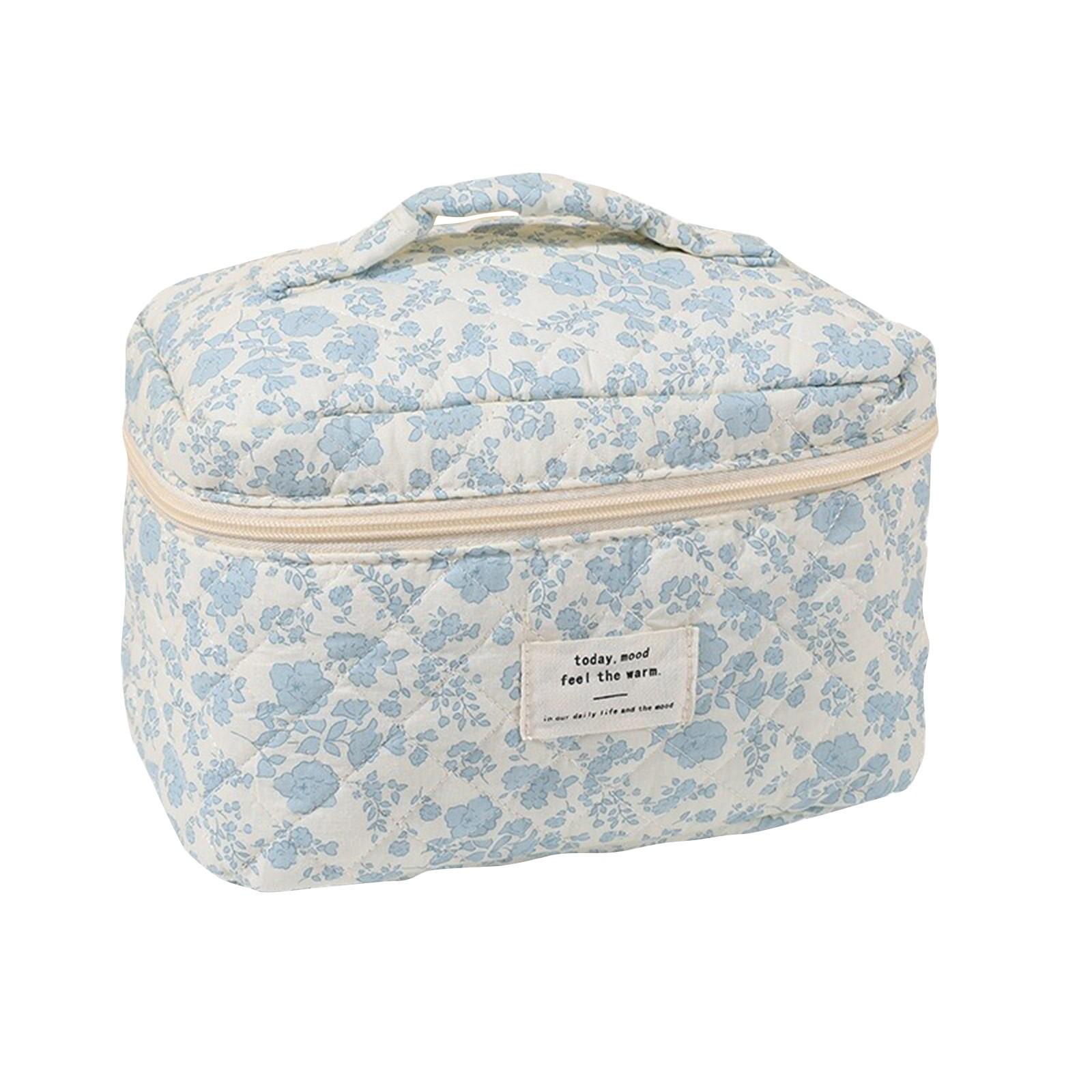 

Женская большая дорожная стеганая косметичка с цветочным принтом, хлопковая косметичка с цветочным принтом, сумка для хранения туалетных принадлежностей, ручная большая вместимость One Size армия зеленый