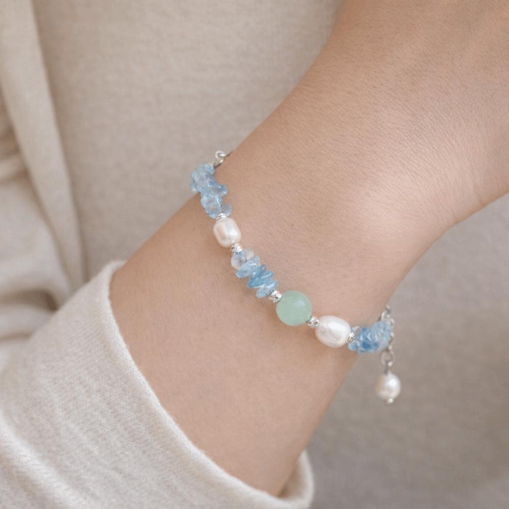 High-End Pearl Bracelet Colored Stone Women's Retro Earrings Beaded Jewelry  Ladies Pendant