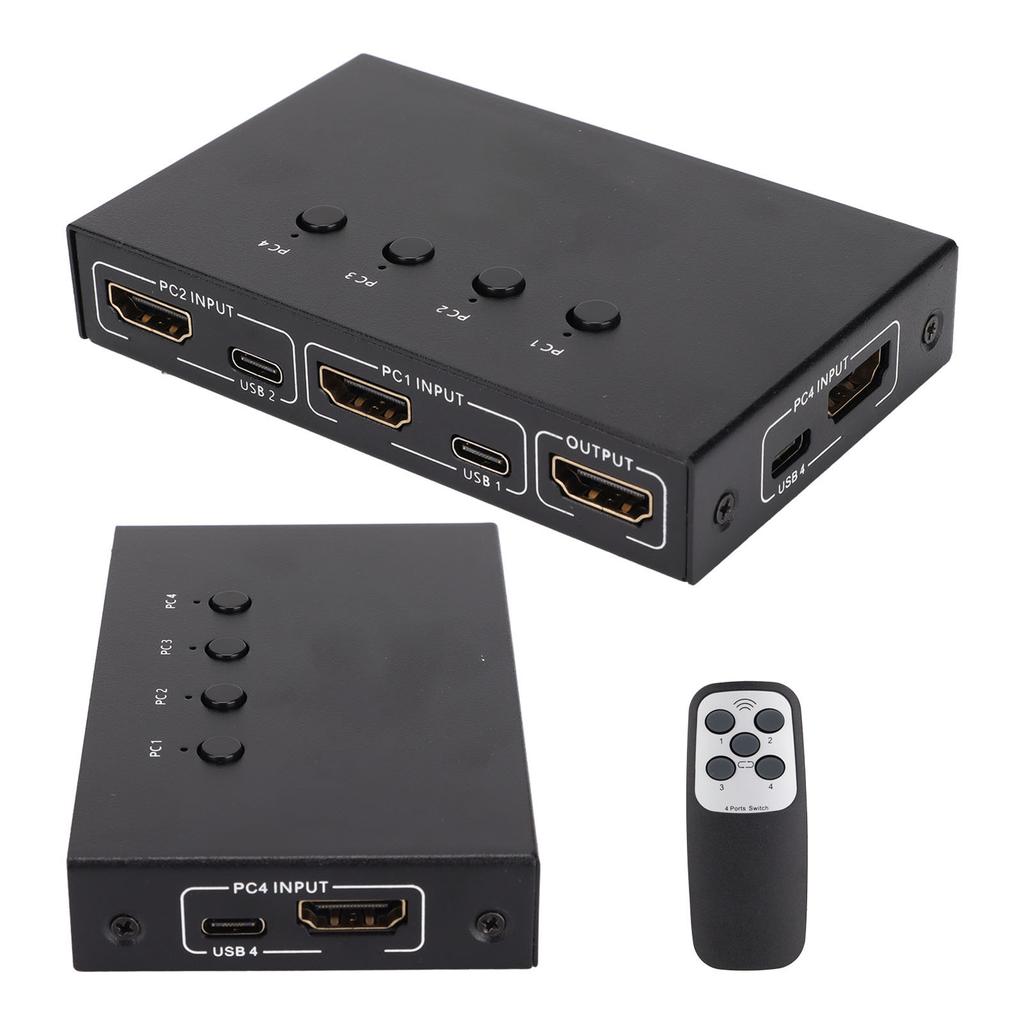 4K HD Multimedia Interface KVM Switch 4 in 1 Out HD Multimedia Interface KVM Splitter Switcher für