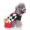 Striped holiday thickened pet supplies kitten puppy outing dog walking dress up winter heattech dog clothes