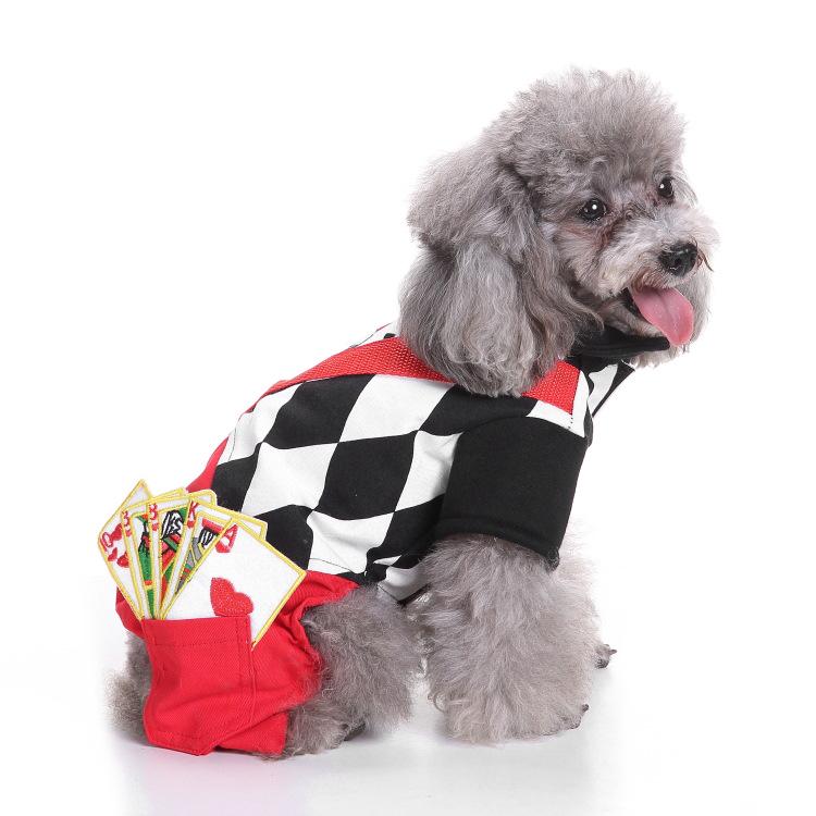 Striped holiday thickened pet supplies kitten puppy outing dog walking dress up winter heattech dog clothes