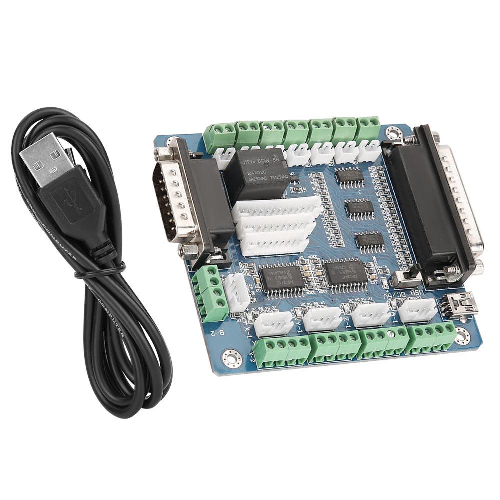 MACH3 Interface 5 Axis CNC Stepper Motor Driver Controller Breakout Board