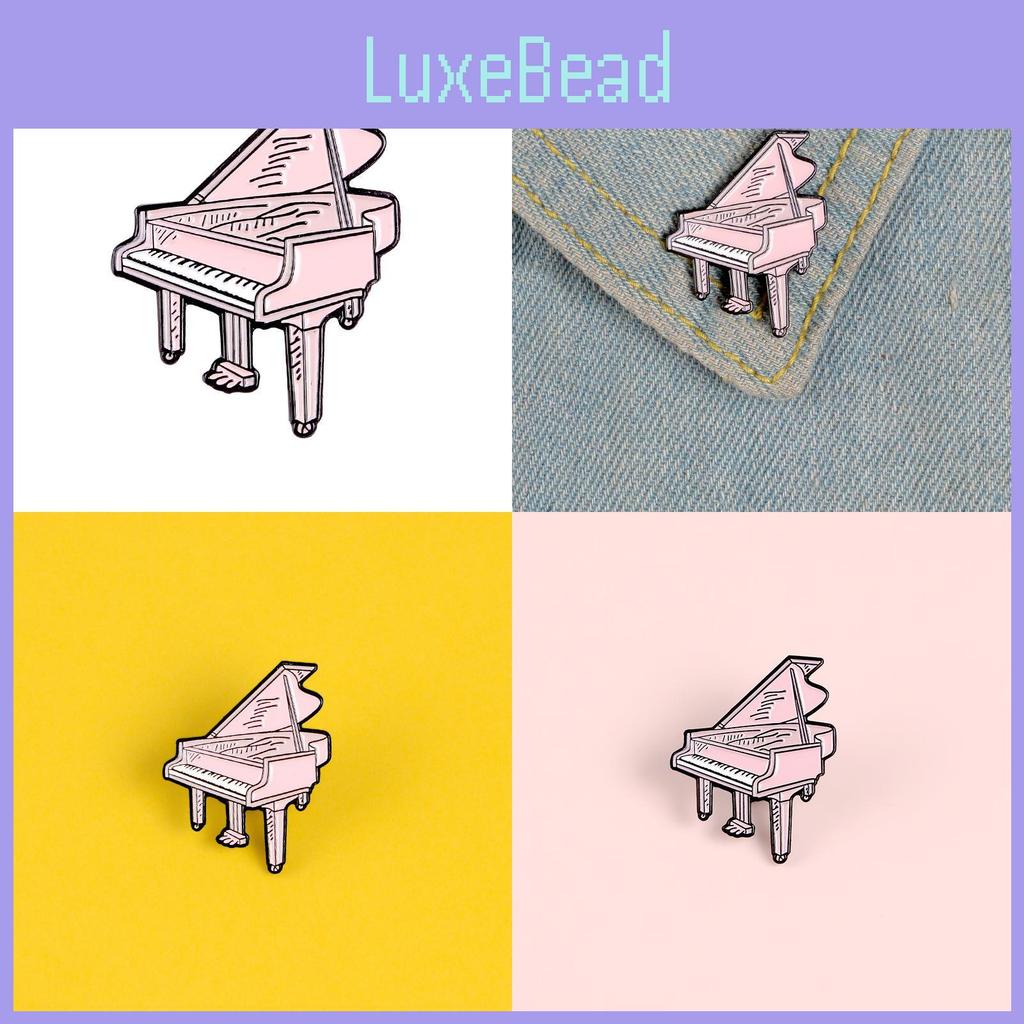 Playful Pink Piano Brooch Unique Alloy Pin For Creative Fashion Statement Accessories