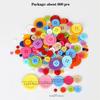 600pcs-Mixed size circular resin sewing button technology circular sewing button color DIY home decoration accessories
