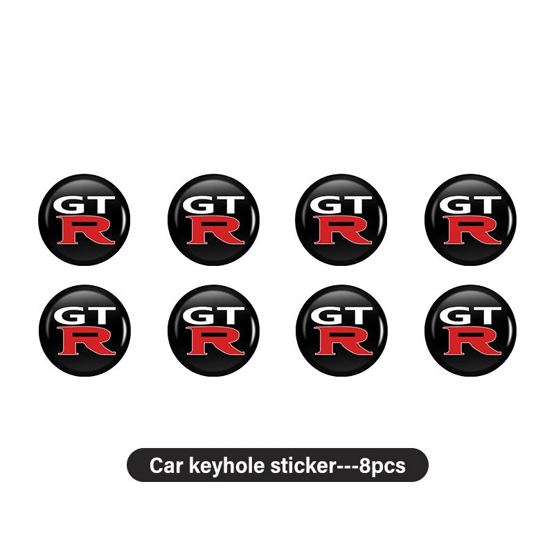 

3D Car Emblem Door Lock Stickers Cover Self-adhensive Decals For Nissan GTR C210 R30 GTS-R R33 R34 GT-R R35 Nismo