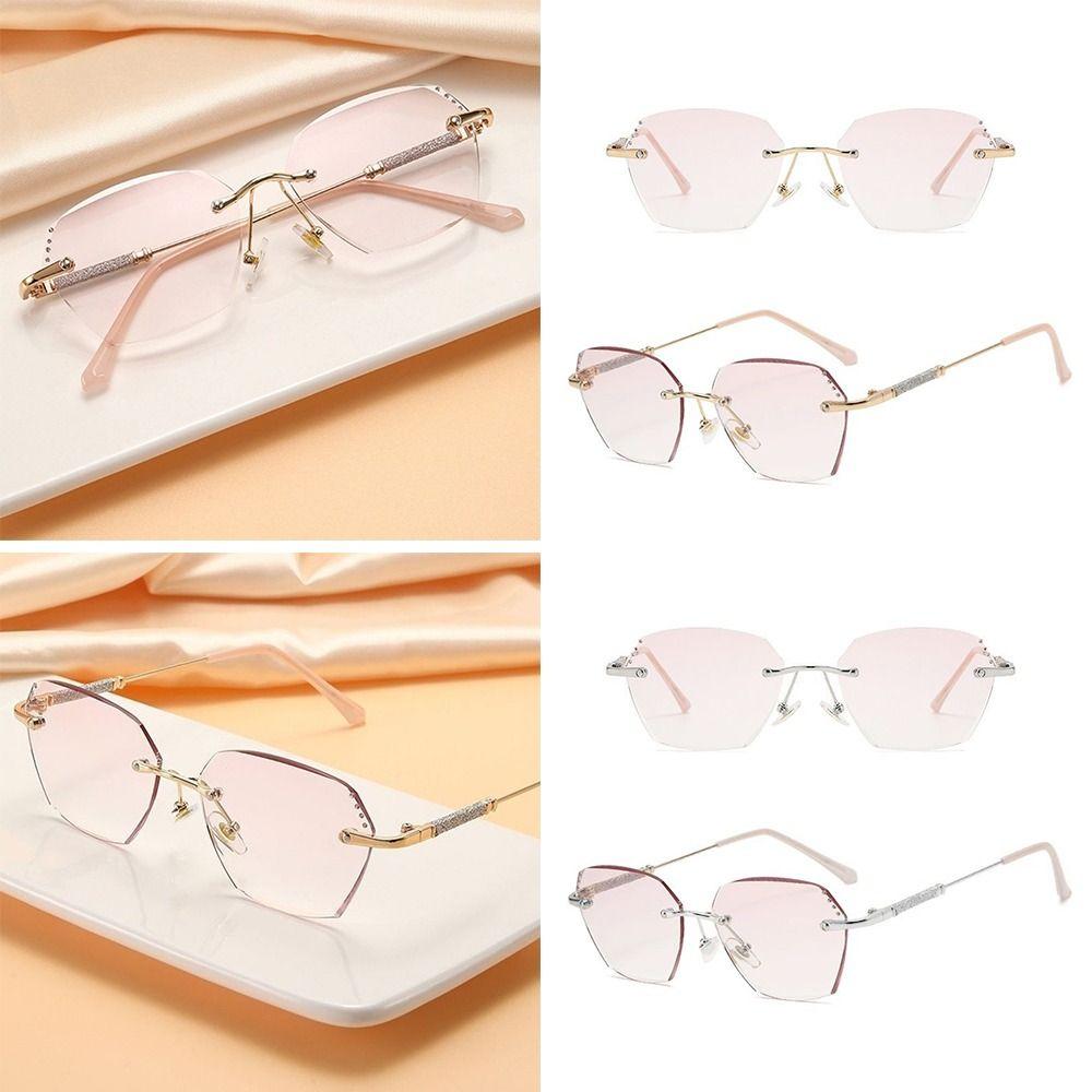 Blue Ray Blocking Anti-Blue Light Reading Glasses Eye Protection Vintage Hyperopia Glasses Glitter Frame Luxury Diamond