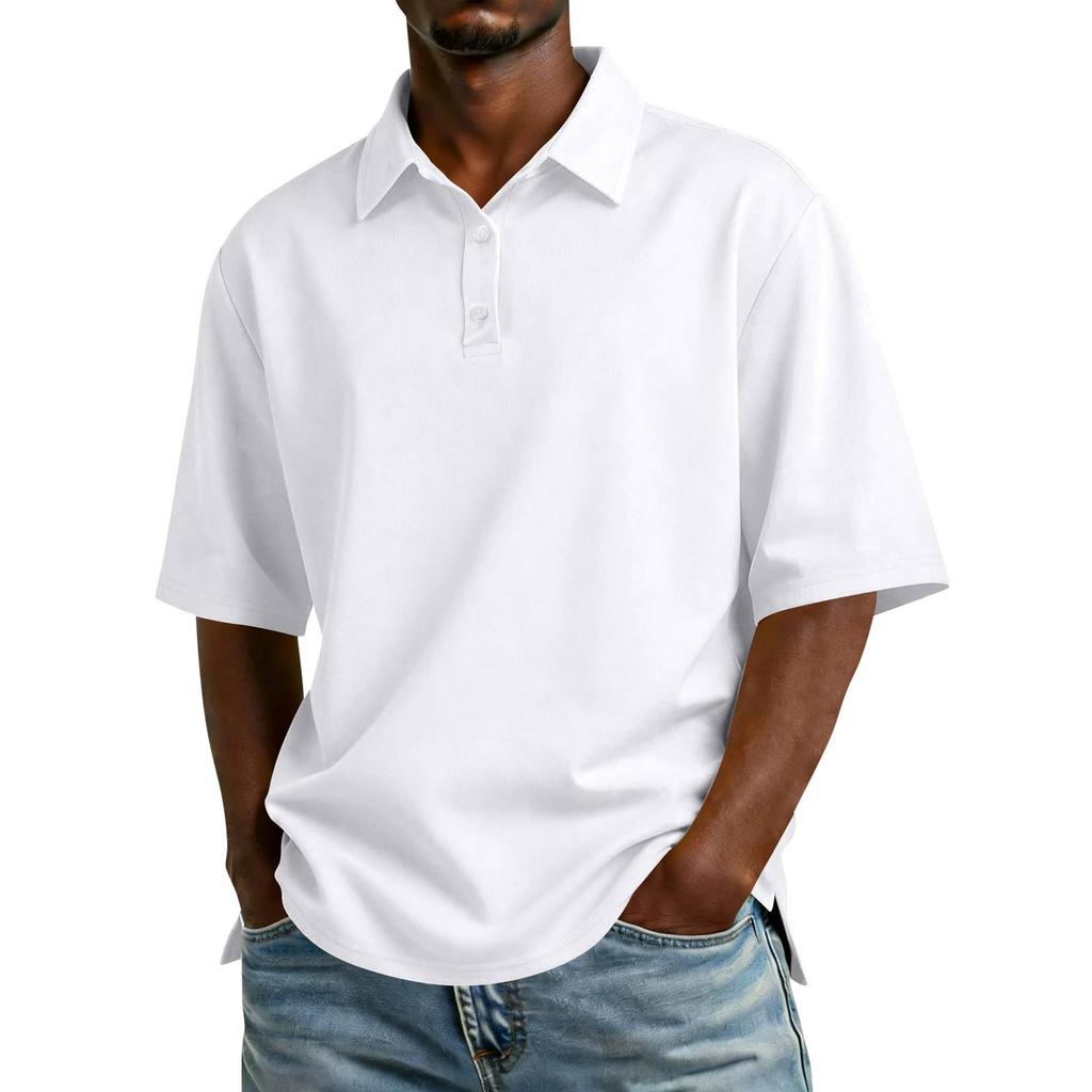 Men's Casual Collared Button-Down Lightweight Breathable Short-Sleeve Shirt