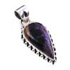 Natural Charoite 925 Solid Sterling Silver Gift Jewelry Pendant 1.25'' N4E19