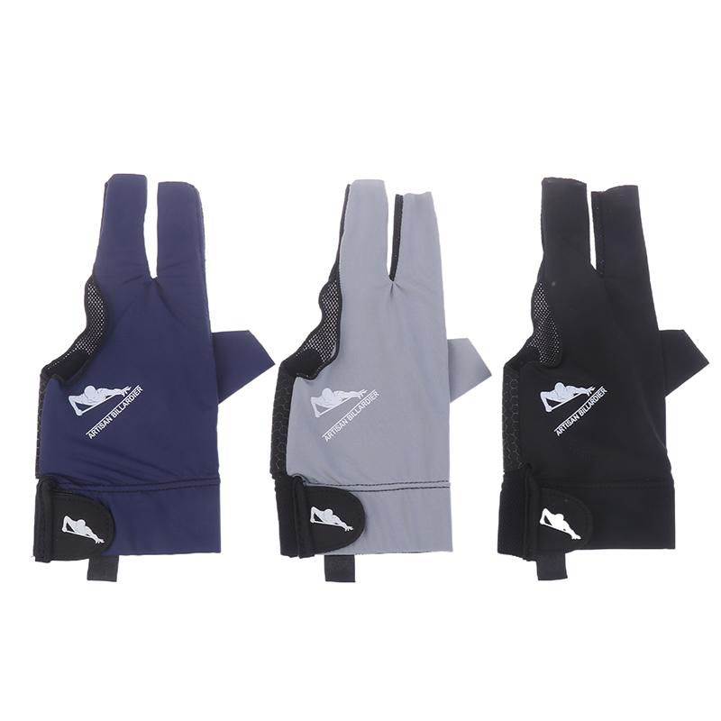 Billiards Glove Left Hand Three Finger Snooker Billiard Glove Non Slip Stickers Elasticity Billiard Training Gloves Accessories