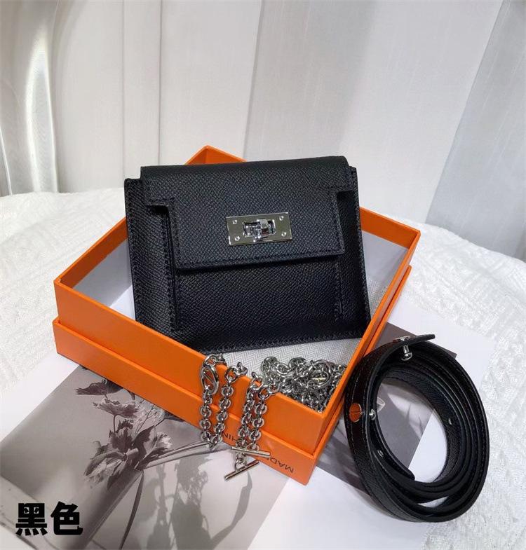 Women's short palm pattern cowhide shoulder crossbody simple new change bag fanny pack wallet card bag integrated bag