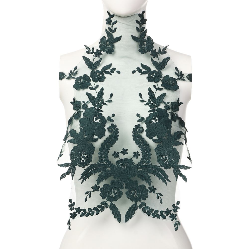 

Collar Embroidered Corsage DIY Craft Supplies Sewing Supplies Floral Lace Fabric Apparel Sewing темно-зеленого