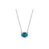 Christie Oval Faux Crystal Necklaces Women's Blue 5159175