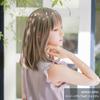 Easy Medium Full Heat Comes with Wig Milk Tea [Classe] Wig, Fashionable, Medium, Semi-Long, Natural, Resistant, Net,