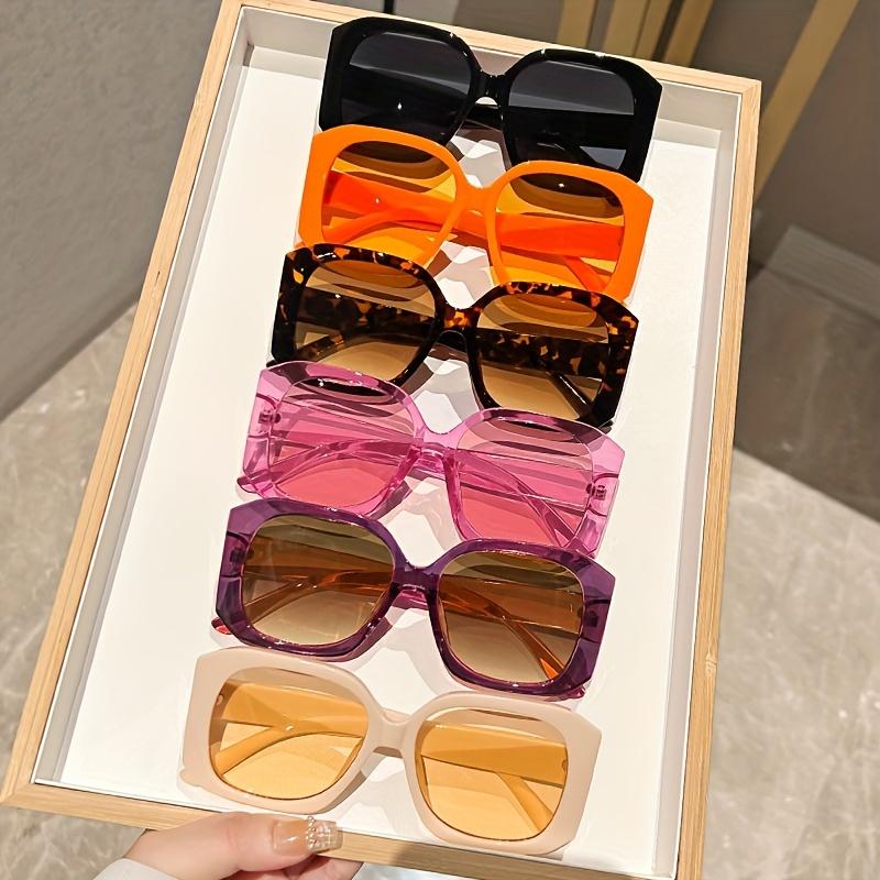 Festliche Strandparty-Sonnenbrille Überdimensionierte quadratische Fassung Lebendige Farben Sommer-Spaß Outdoor-Reisebrille