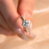 Six-Claw Round Cut Diamond Ring, Minimalist Promise Ring For Women'S Daily Wear