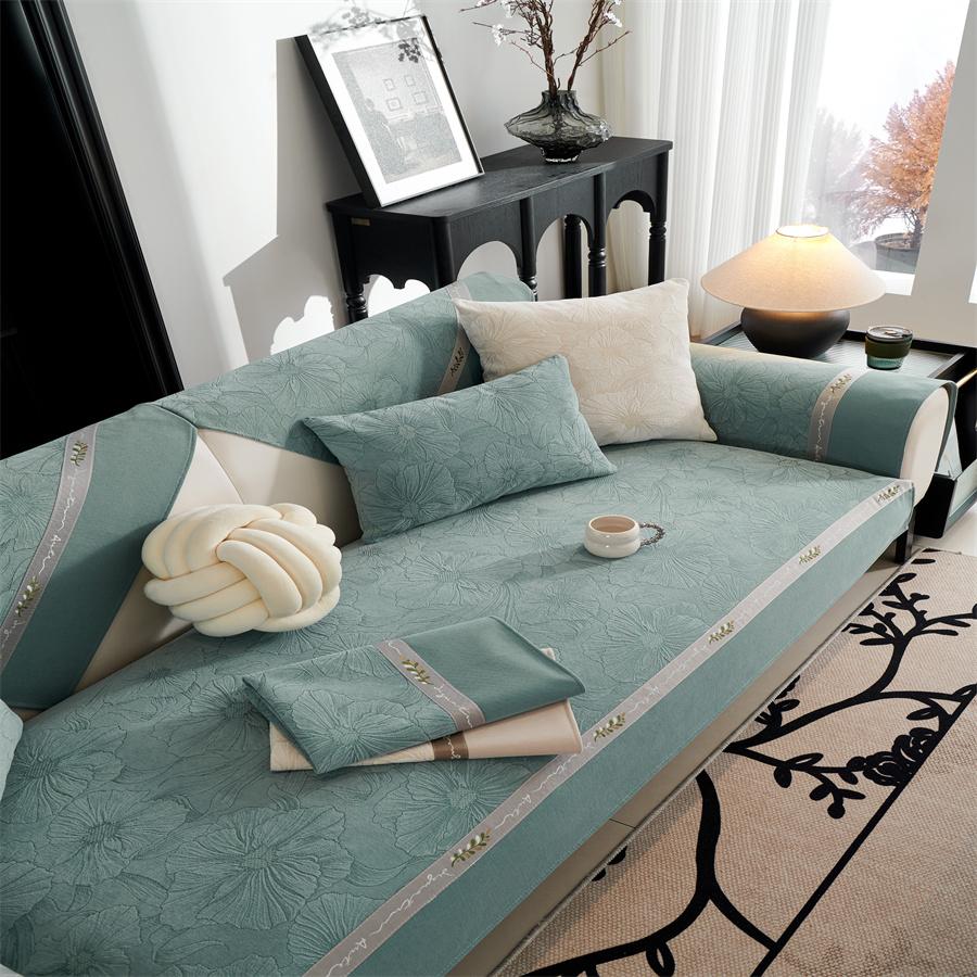 

Подушка для дивана из синели Four Seasons, универсальная новая простая современная нескользящая подушка, полностью покрытая тканью, полотенце 70x70cm