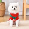 Pet Dog Christmas Knit Sweater Red White Striped Turtleneck Pullover Clothes For Small Dogs Cats Autumn Winter Indoor Daily Wear Outfit